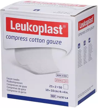 Leukoplast Leukoplast compress Cotton Gauze 10x10cm steril 12f (25x2 Stk.)