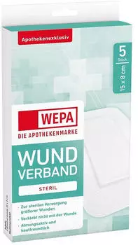 Wepa Professional Wepa Wundverband 8x15 cm steril (5 Stk.)
