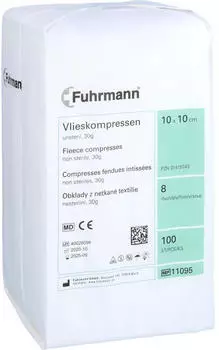 Fuhrmann Vlieskompressen 10 x 10 cm 8-lagig Unsteril (100 Stk.)