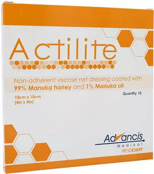 Advancis Pharma Actilite 10 x 10 cm Honig Wundauflage