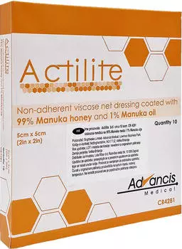 Advancis Pharma Actilite 5 x 5 cm Honig Wundauflage