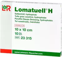 Lomatuell H Salbent&uuml;ll 10x10 cm steril 10 St