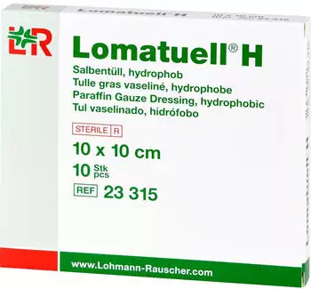 ToRa Lomatuell H Salbent&uuml;ll 10 x 10 cm steril (10 Stk.)
