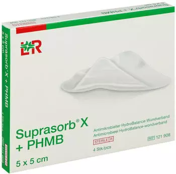 Lohmann & Rauscher Suprasorb X + PHMB HydroBalance Wundverband 5x5cm (4 Stk.)
