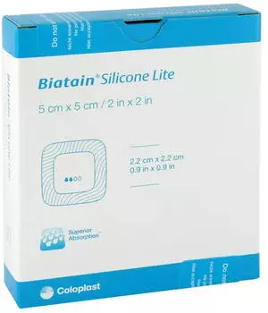 Kohlpharma Biatain Silicone Lite Schaumverband 5x5cm (5 Stk.)