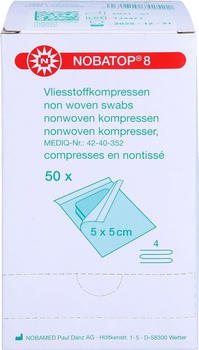 NOBAMED Nobatop 8 Kompressen 5x5 cm steril (50 x 2 Stk.)