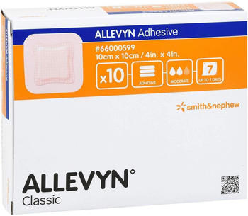 Smith & Nephew Allevyn Adhesive 10x10 cm haftende Wundauflage (10 Stk.)