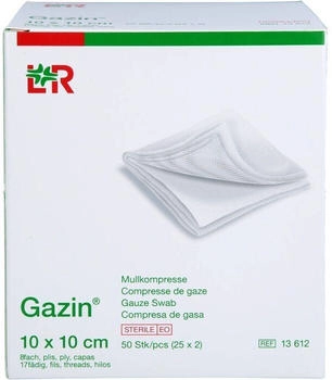 Eurim-Pharm Gazin Mullkomp.10x10 cm steril 8fach 25X2 St
