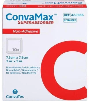 ConvaTec Convamax Superabsorber nicht adhäsiv 7,5x7,5 cm 10 St