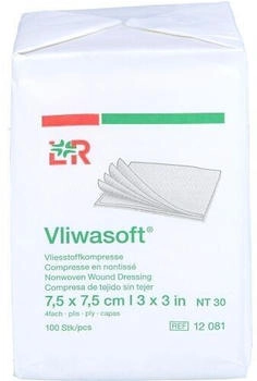 +Prisoma Vliwasoft Vlieskompressen unsteril 7,5x7,5 cm 4l. 100 St