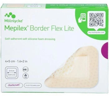 Mölnlycke Mepilex Border Flex Lite Schaumverband 4x5 cm 10 St