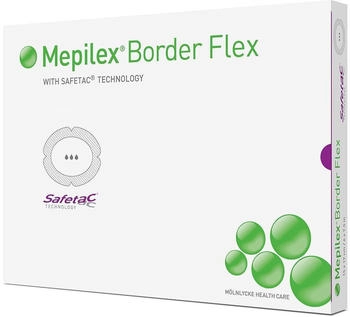 M&ouml;lnlycke Mepilex Border Flex Schaumverb.haft.7,8x10 cm oval 5 St