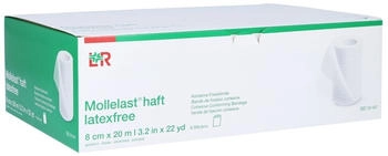 Lohmann & Rauscher Mollelast haft latexfrei 8 cm x 20 m gedehnt weiß (6 Stk.)