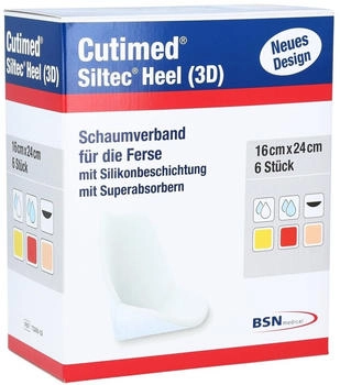 BSN Medical Cutimed Siltec Heel 3D 16 x 24 cm Kompressen (6 Stk.)