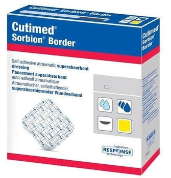BSN Medical Cutimed Sorbion Border Wundauflage 20x20 cm steril 12 St