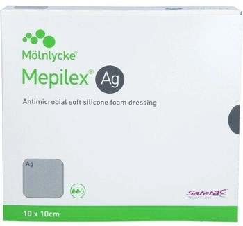 Eurim-Pharm Mepilex Ag Schaumverband 10x10 cm steril 5 St