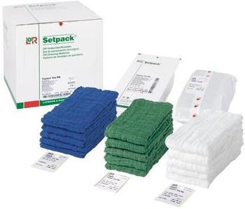 Lohmann & Rauscher Toptex Baucht&uuml;cher lite 40 x 40 cm 4-fach steril blau RK (6 x 5 Stk.)