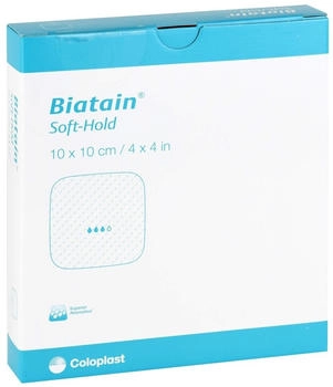 ToRa Biatain Schaumverband 10 x 10 cm sanft haf (5 Stk.)