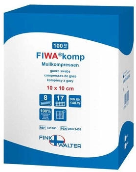 Fink & Walter GmbH Mullkompressen 10x10 cm unsteril 8fach (100 Stk.)