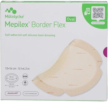 Kohlpharma Mepilex Border Flex Schaumverband haft.13x16 cm oval (5 Stk.)