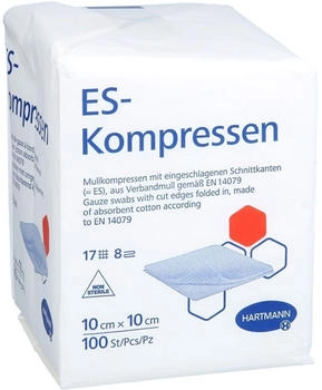 +Prisoma Es-Kompressen unsteril 10x10 cm 8fach 100 St