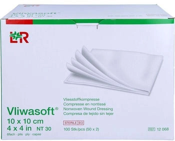 Avitamed Vliwasoft Vlieskompressen steril 10x10 cm 6l. 50X2 St