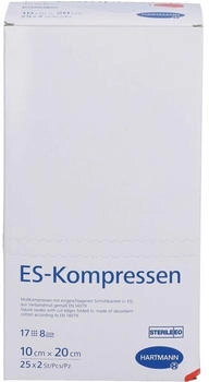 +Prisoma Es-Kompressen steril 10x20 cm 8fach 25X2 St