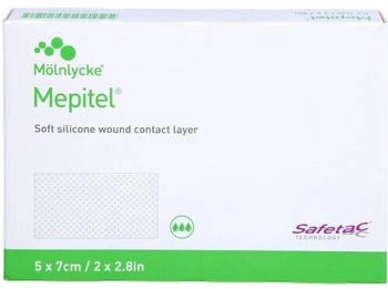 B2B Medical Mepitel Silikon Netzverband 5x7 cm steril 5 stk