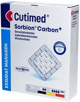 Cutimed Sorbion Carbon Wundverb.15x15 cm 12 St