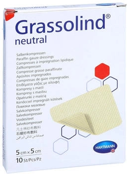 B2B Medical Grassolind Salbenkompressen 5x5 cm steril 10 St