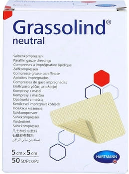 1001 Artikel Medical Grassolind Salbenkompressen 5x5 cm steril 50 St