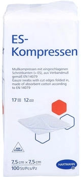 +Prisoma Es-Kompressen unsteril 7,5x7,5 cm 12fach 100 St