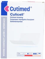 Cutimed Cuticell Salbenkompresse 7,5x7,5 Cm 10 St