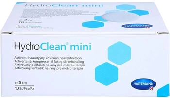 +Prisoma Hydroclean mini Kompressen 3 cm rund steril 10 St