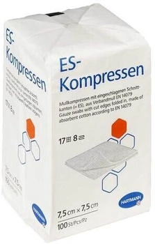 +Prisoma Es-Kompressen unsteril 7,5x7,5 cm 8fach 100 St