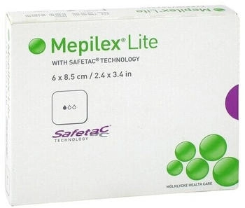 Eurim-Pharm Mepilex Lite Schaumverband 6x8,5 cm steril 5 St
