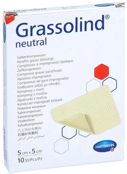 ToRa Grassolind Salbenkompressen 5x5 cm steril 10 St