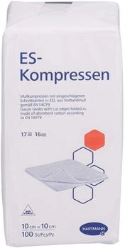 Eurim-Pharm Es-Kompressen unsteril 10x10 cm 16fach 100 St