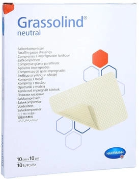 Eurim-Pharm Grassolind Salbenkompressen 10x10 cm steril 10 St