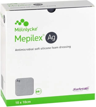 Eurim-Pharm Mepilex Ag Schaumverband 10x10 cm steril 10 St