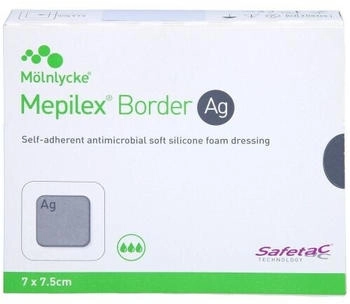 Eurim-Pharm Mepilex Border Ag Schaumverb.7x7,5 cm steril 5 St