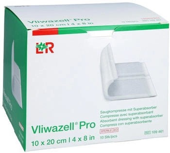Avitamed Vliwazell Pro superabsorb.Kompr.steril 10x20 cm 10 St