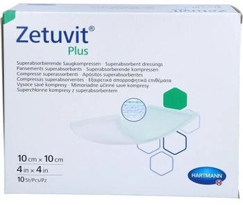 ACA Müller Zetuvit Plus extrastarke Saugkompr.steril 10x10 cm 10 St