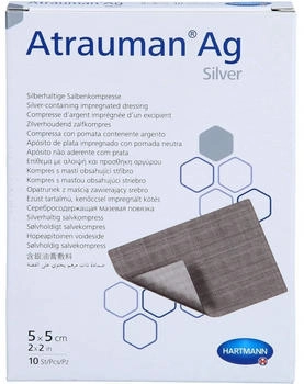 ACA Müller Atrauman Ag 5x5 cm steril Kompressen 10 St