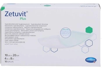 ACA Müller Zetuvit Plus extrastarke Saugkompr.steril 10x20 cm 10 St
