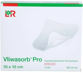 ACA Müller Vliwasorb Pro superabsorb.Komp.steril 10x10 cm 10 St