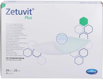 ACA Müller Zetuvit Plus extrastarke Saugkompr.steril 20x25 cm 10 St