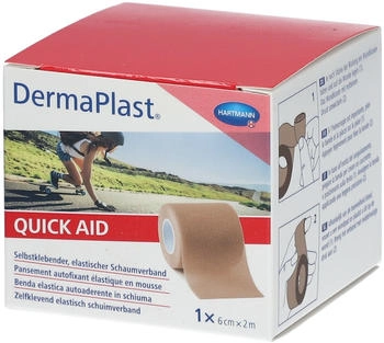 Hartmann Dermaplast QUICK AID Schaumverband 6 cm x 2 m hautfarben