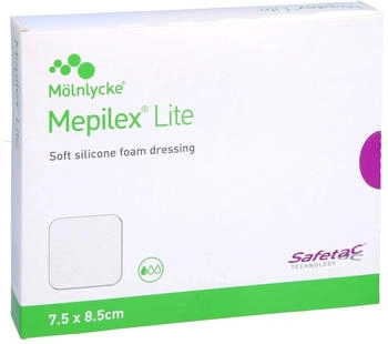 ToRa Mepilex Lite Schaumverband 7,5 x 8,5 cm st (5 Stk.)