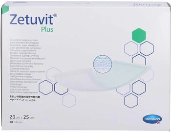 +Prisoma Zetuvit Plus extrastarke Saugkompr.steril 20x25 cm 10 stk